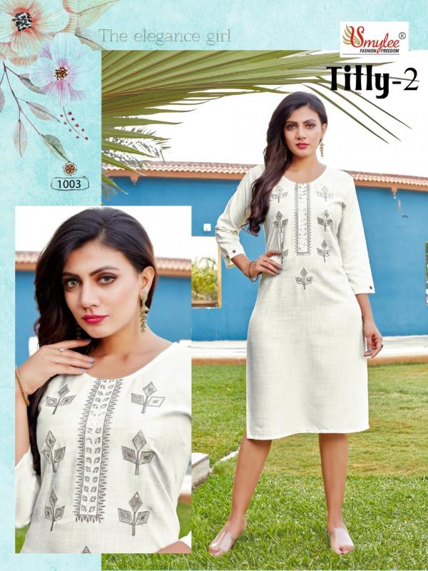 Smylee Titly-2 Designer Rayon Embroidery Kurti 